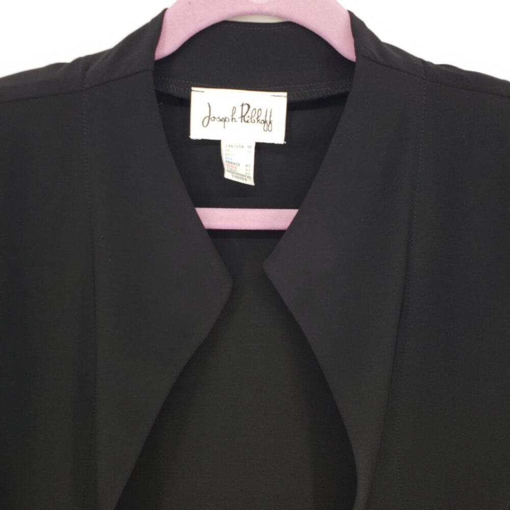 Joseph Ribkoff Cover up Jacket 10 Womens Silky Knit Style 32083 Black - Picture 9 of 12